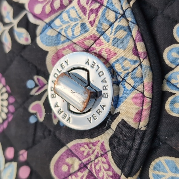 Vera Bradley Navy Quilted Wristlet Wallet - Picture 2 of 12